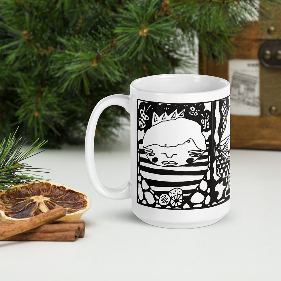 Thumbnail: AMA POSEY PORTAIT MUG BUTTERFLIES & SNAKES