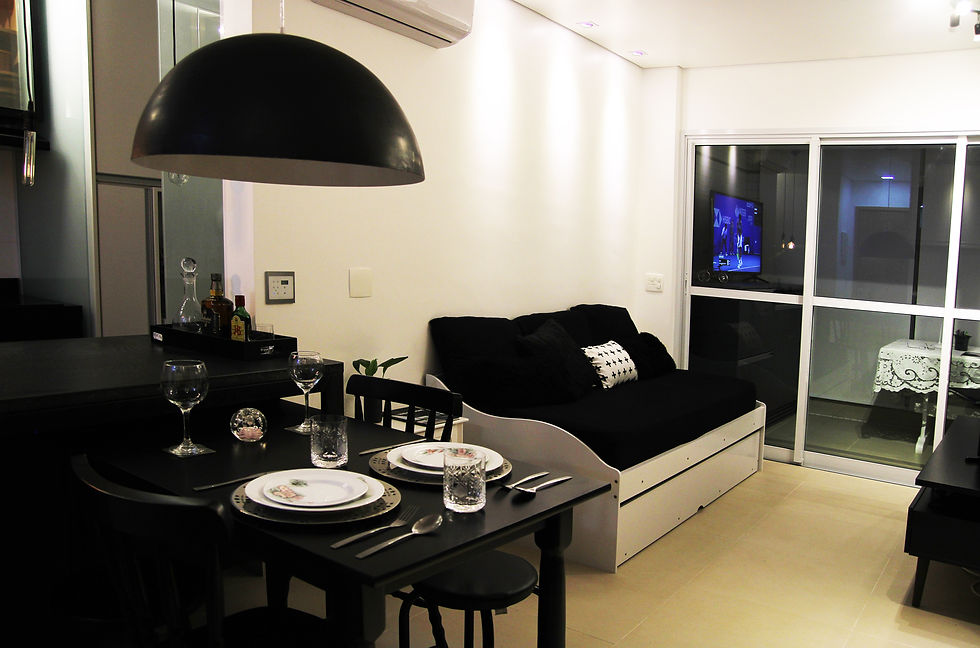 Sala de Estar com sofá provisório