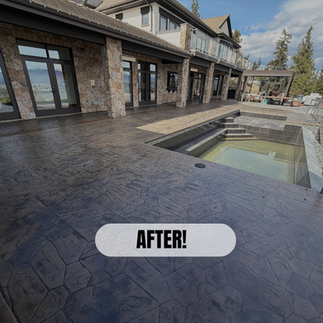 After Prairie Curbs concrete reconditioning in Kelowan March April