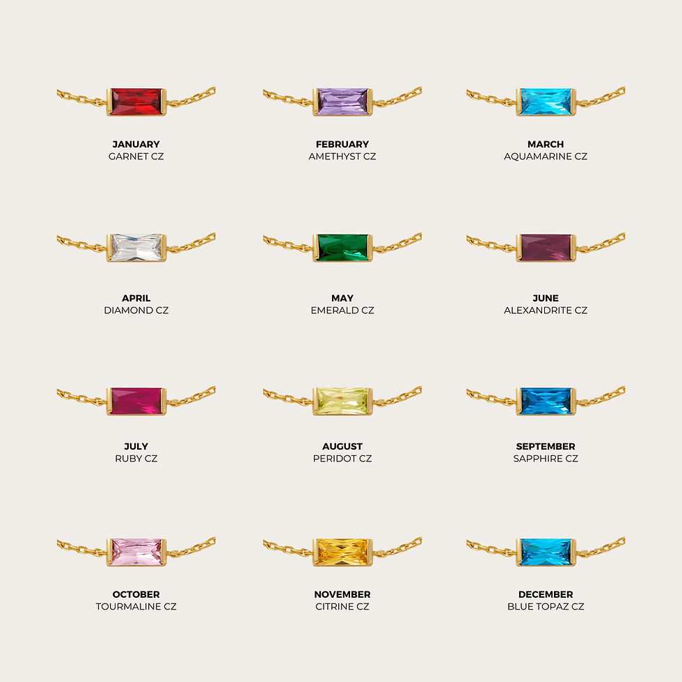 Thumbnail: birthstone pendant bracelet