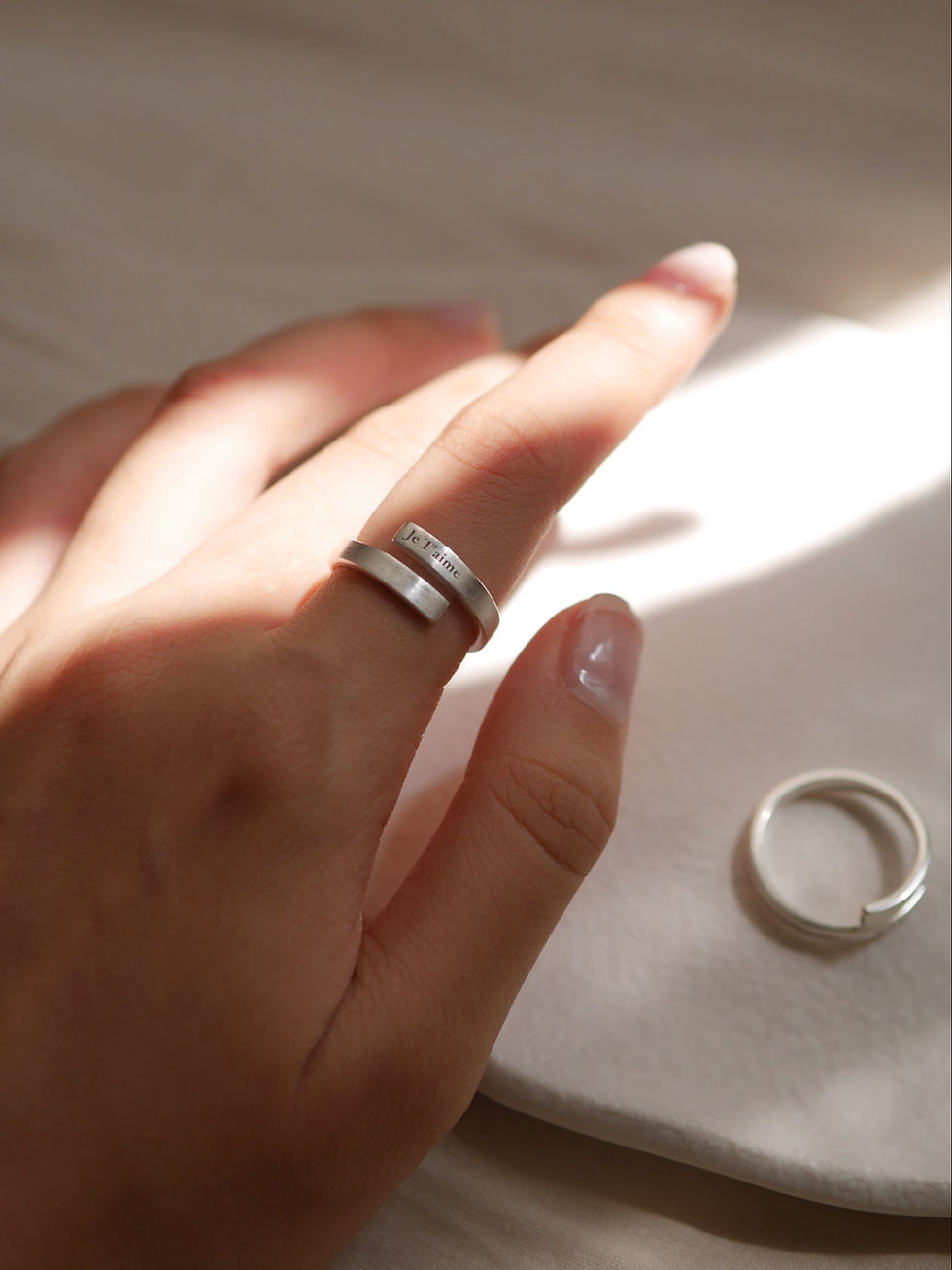 Thumbnail: Diri｜intersect ring / 簡約刻字純銀戒指