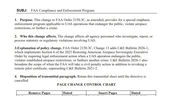 Important CHANGE: FAA Compliance and Enforcement Program
