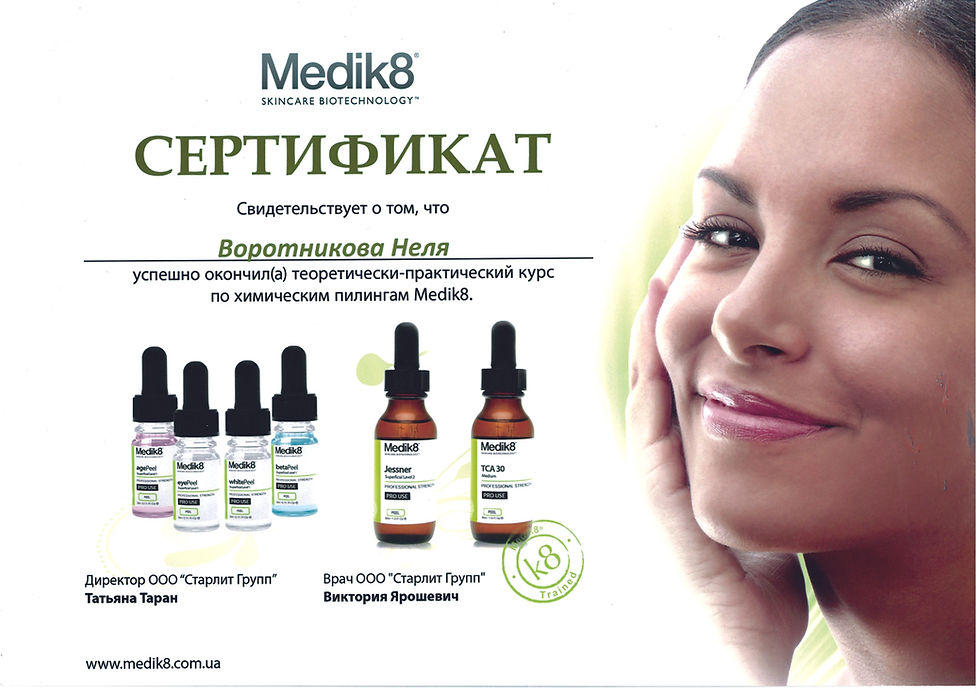 Сертификат Medik8 Неля Воротникова