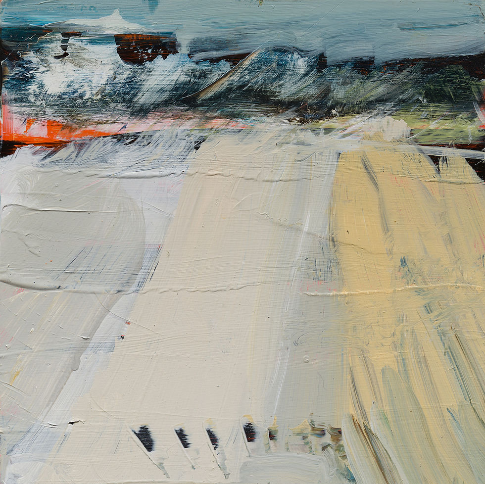 Breath of sea, 25 x 25cm, acrylic and mixed media on canvas