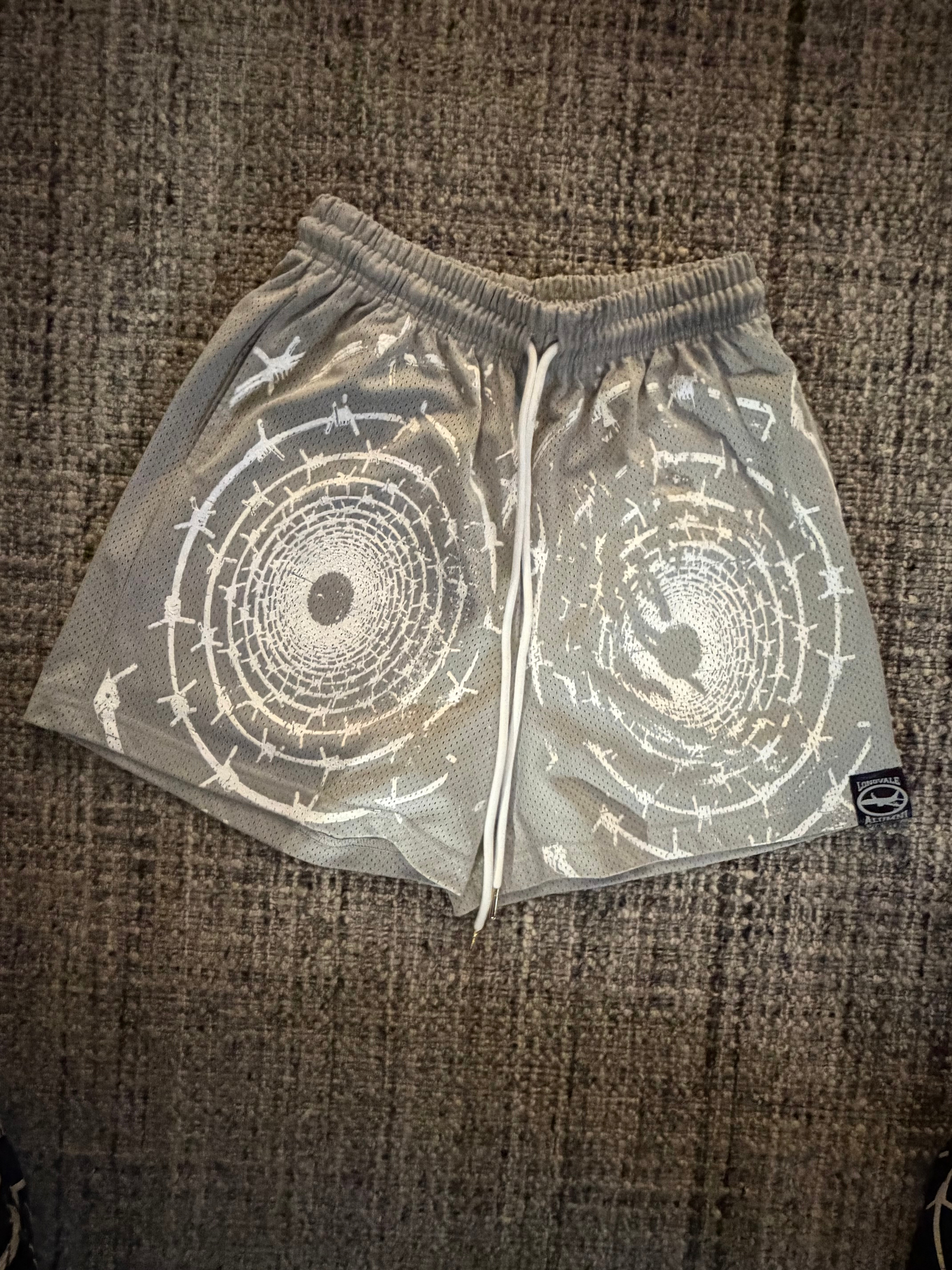 Longvale alumni bobbed mesh shorts (grey)