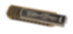 A metal harmonica on a white backround.
