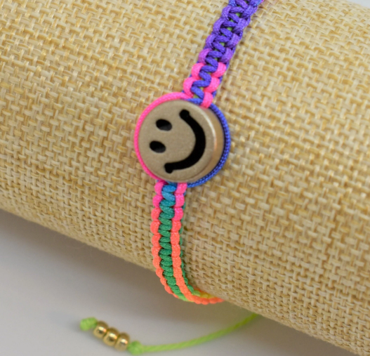Thumbnail: happy face bracelet on a tube display