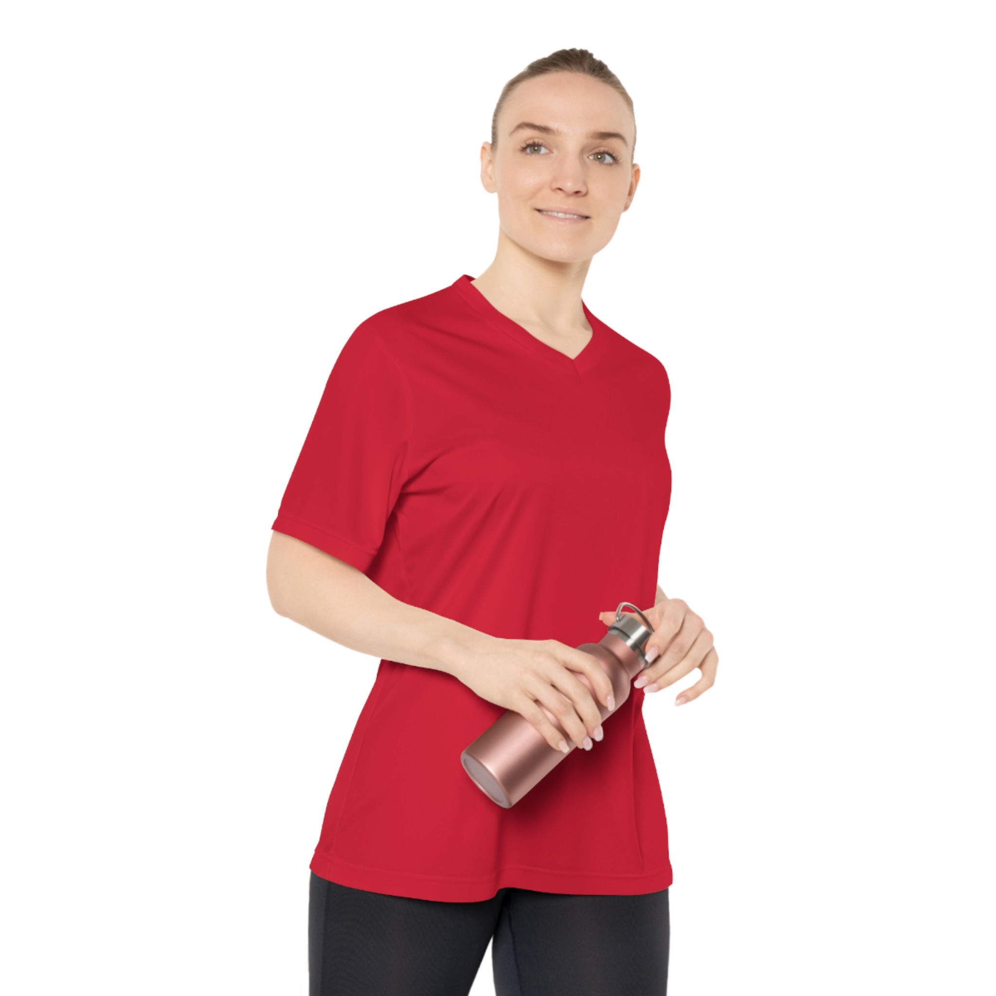 Women's Performance V-Neck T-Shirt – Activewear for Fitness Enthusiasts