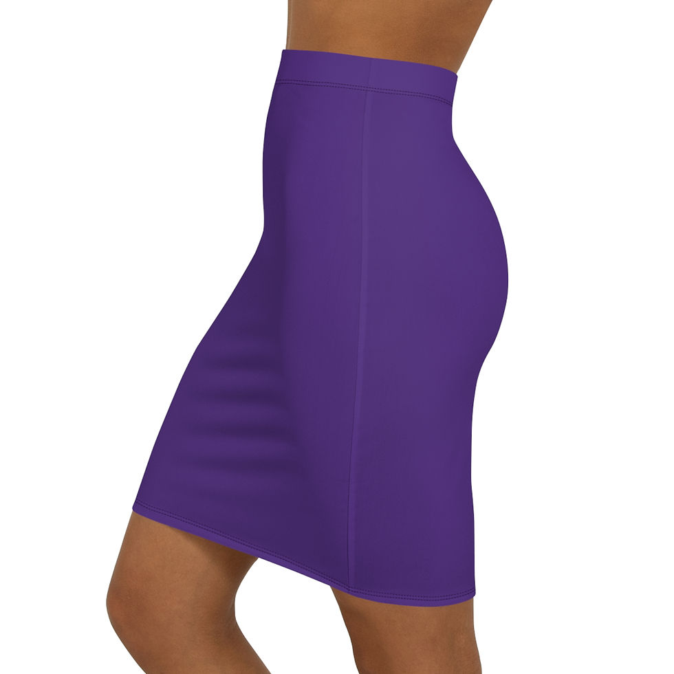 Thumbnail: Women's Mid-Waist Pencil Skirt - Elegant Style for Work & Parties