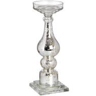 Thumbnail: Antique Silver Glass Candle Column