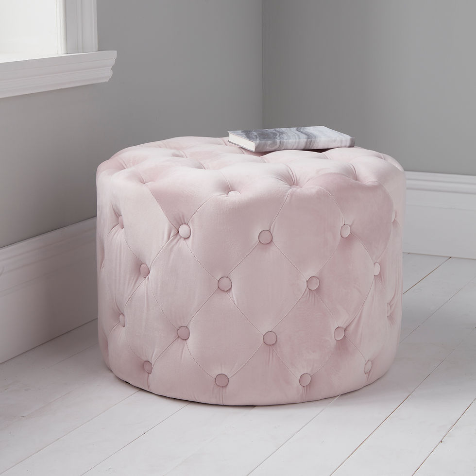 Thumbnail: Tufted Velvet Pouffe