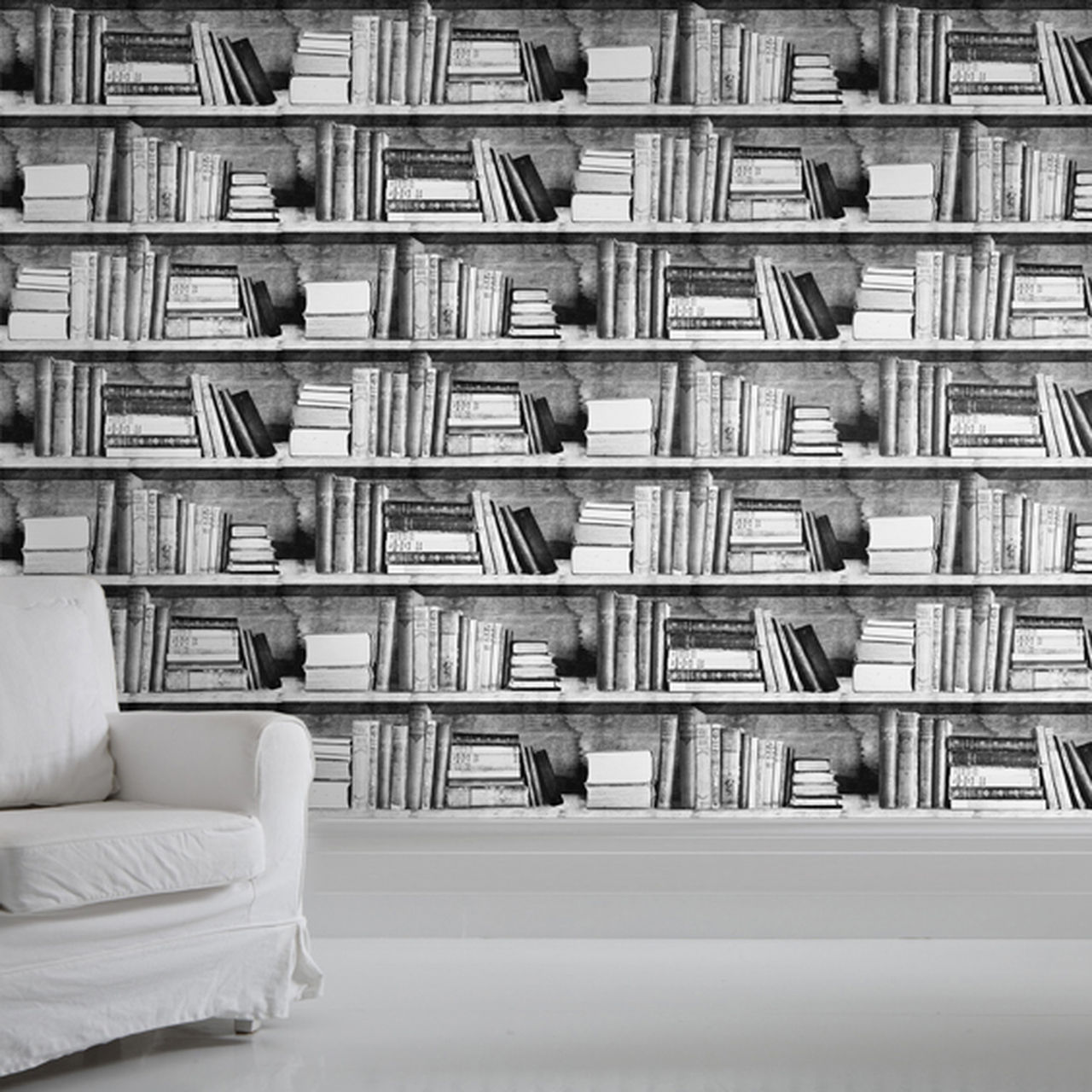 Photocopy Bookshelf Wallpaper
