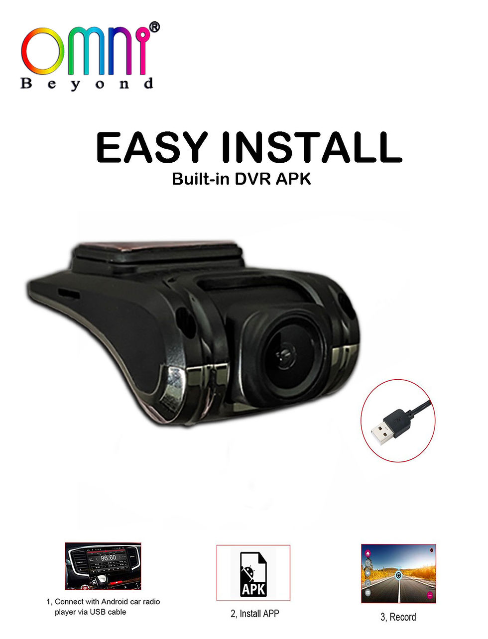 縮圖：[OMNI BEYOND] M-AF Car Dashcam Recorder Front 1080P HD