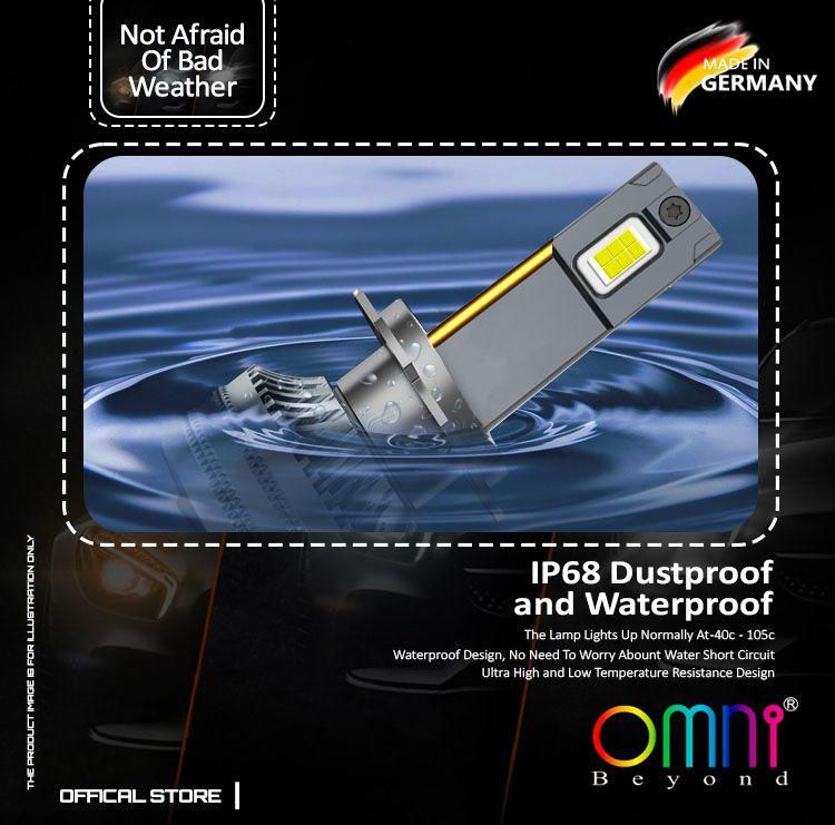 縮圖：[OMNI BEYOND] V12 Series Car LED Headlight 100W 20000LM 6000K Ice White H1 H3 H4