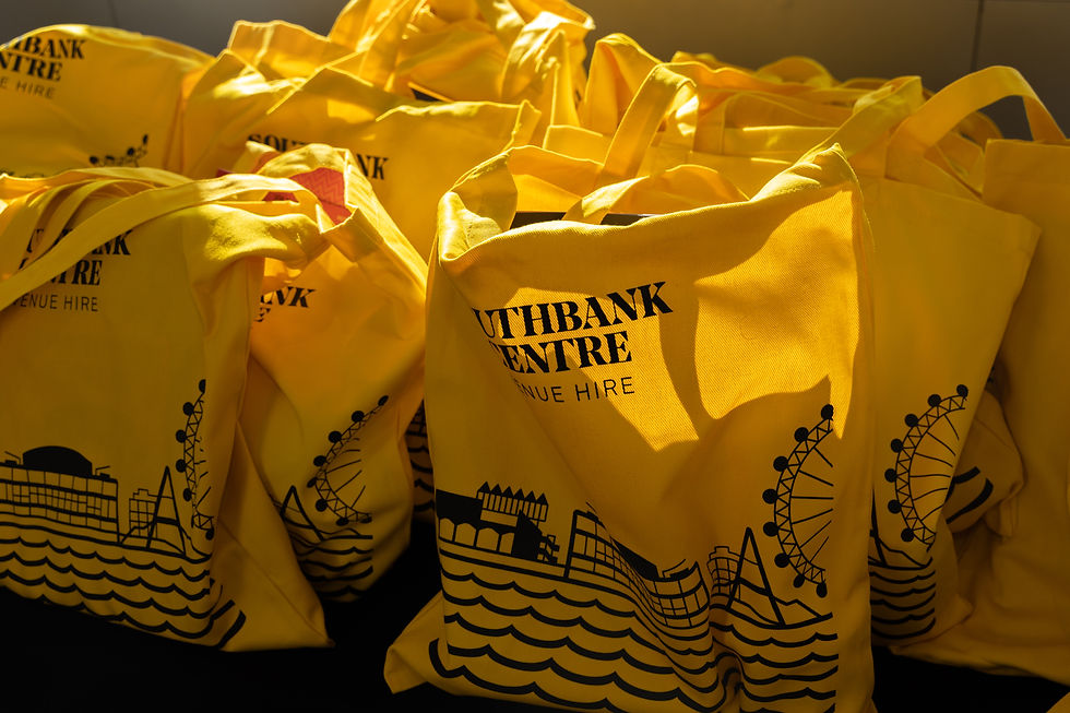 Goody bags given during the showcase. Photo: Pete Woodhead