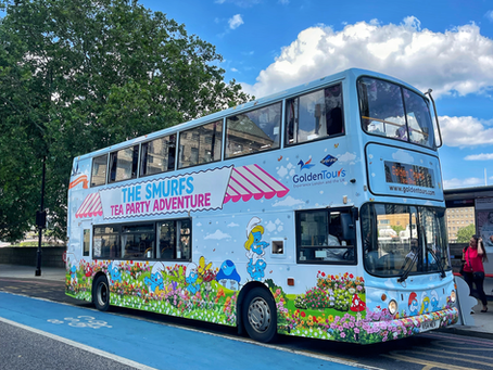 Golden Tours The Smurfs Tea Party Bus