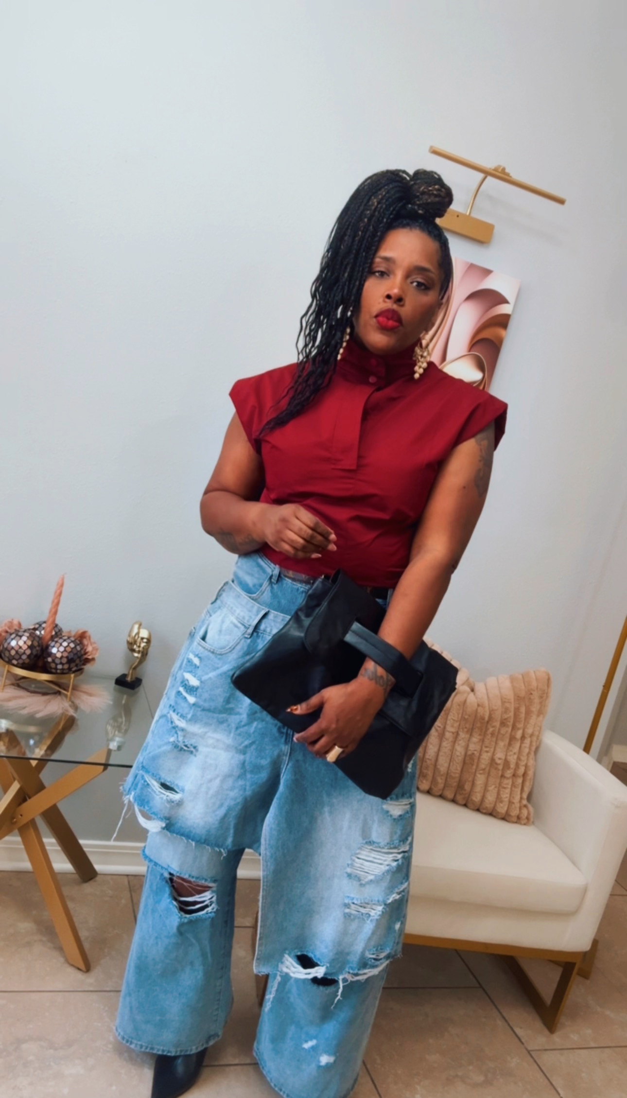 “Peyton” Crop Button Up