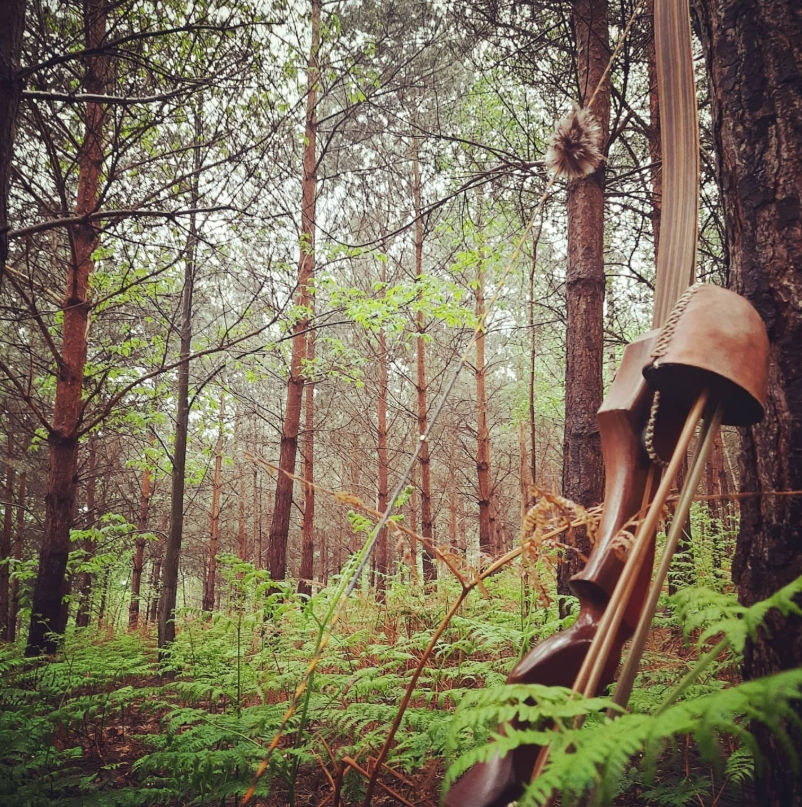 archery woodland with bow