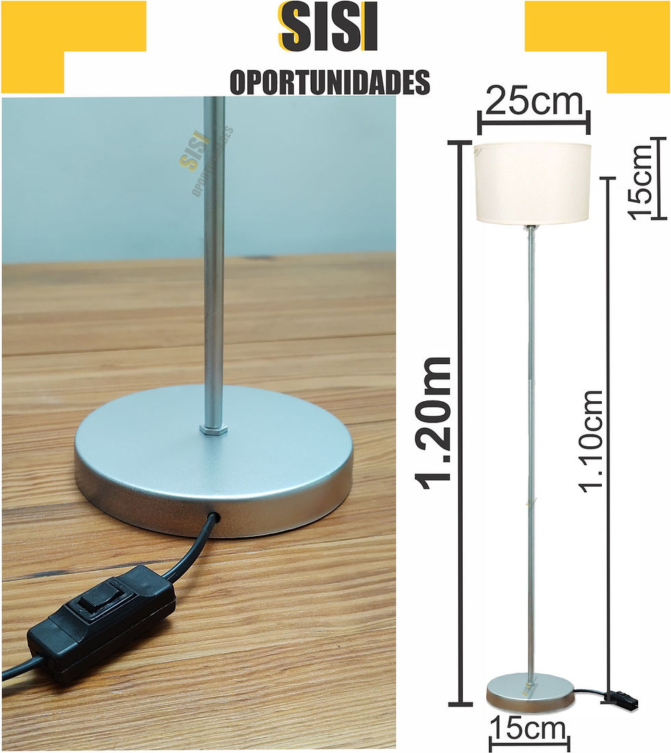 Miniatura: Lámpara Pie de metal alto grande