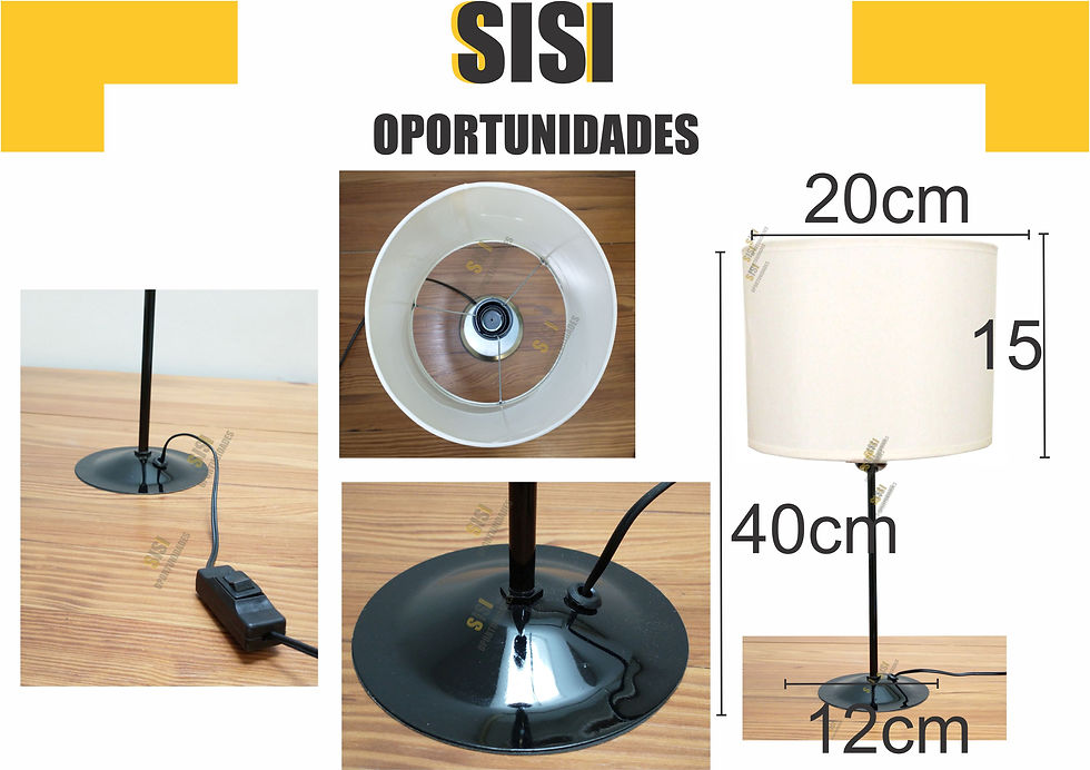 Miniatura: Velador negro (cilíndrico)