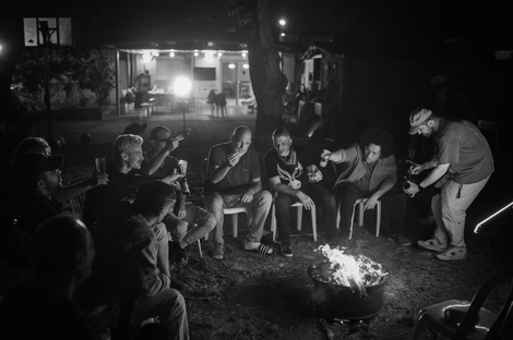 Bruce Melan filming music video for shark samech, using Panasonic gh6, dii ronin rs2,