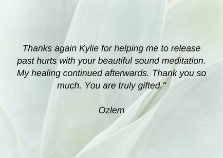 Kylie Wilson, sound healer