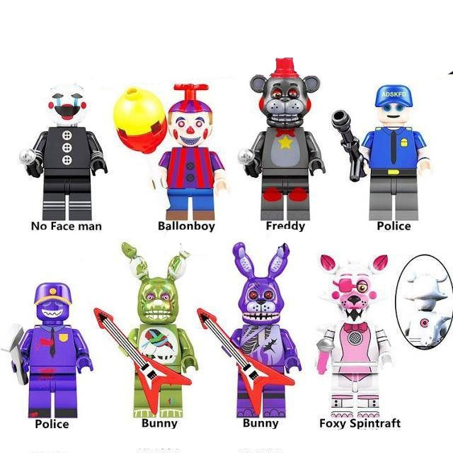 FNAF set of 8 minifigures - Style 6