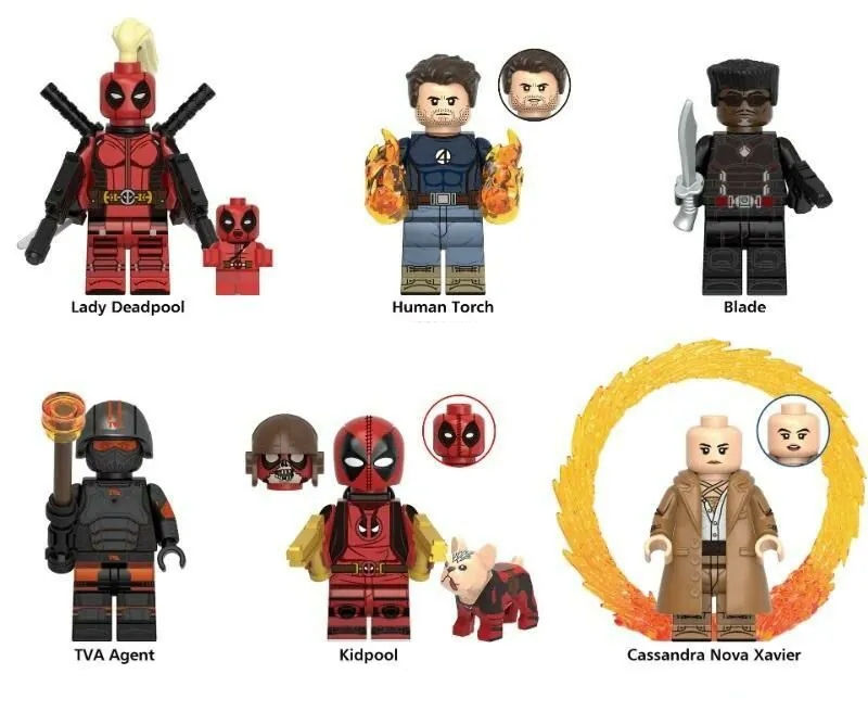 Deadpool set of 6 minifigures - Style 5