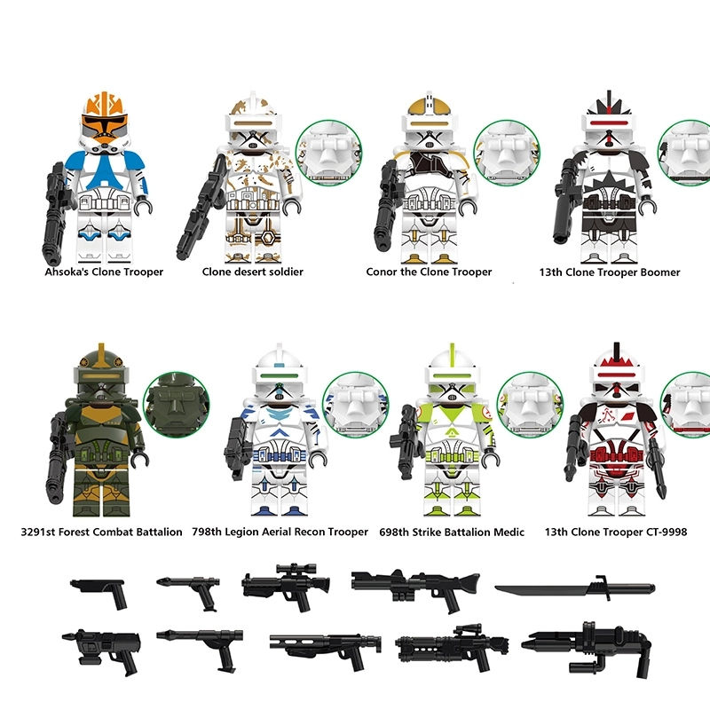 SW set of 8 minifigures - Style 1