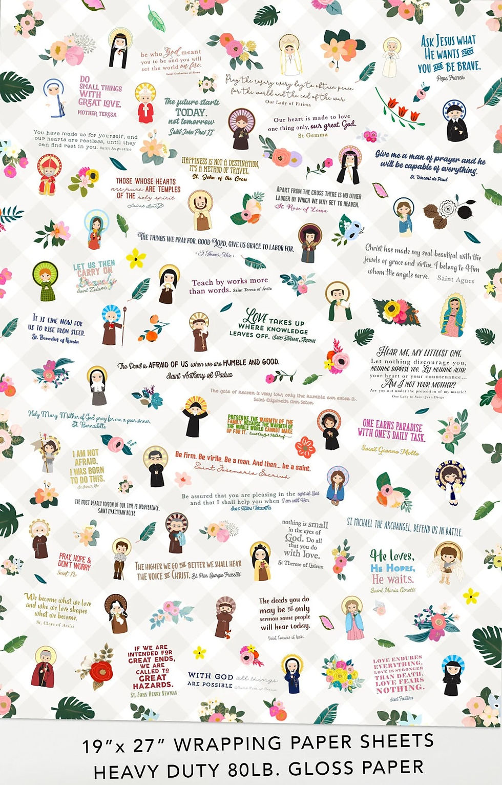 Thumbnail: Catholic Saints Wrapping Paper Sheets