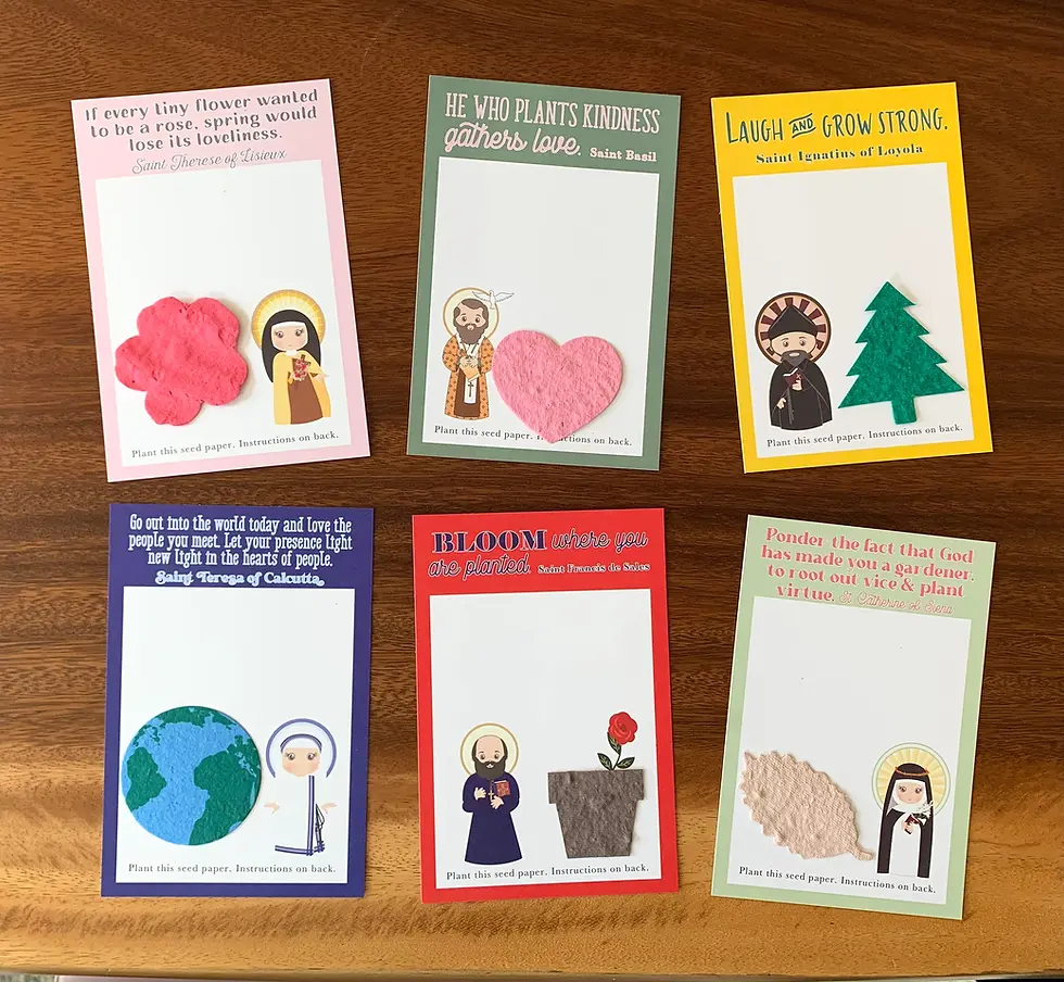 Thumbnail: Catholic Saints Seed Paper Set