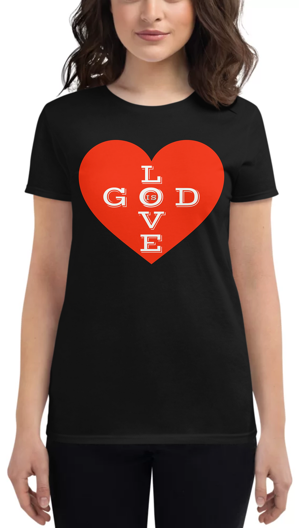 Thumbnail: God is Love - Heart Shape Maple Tee