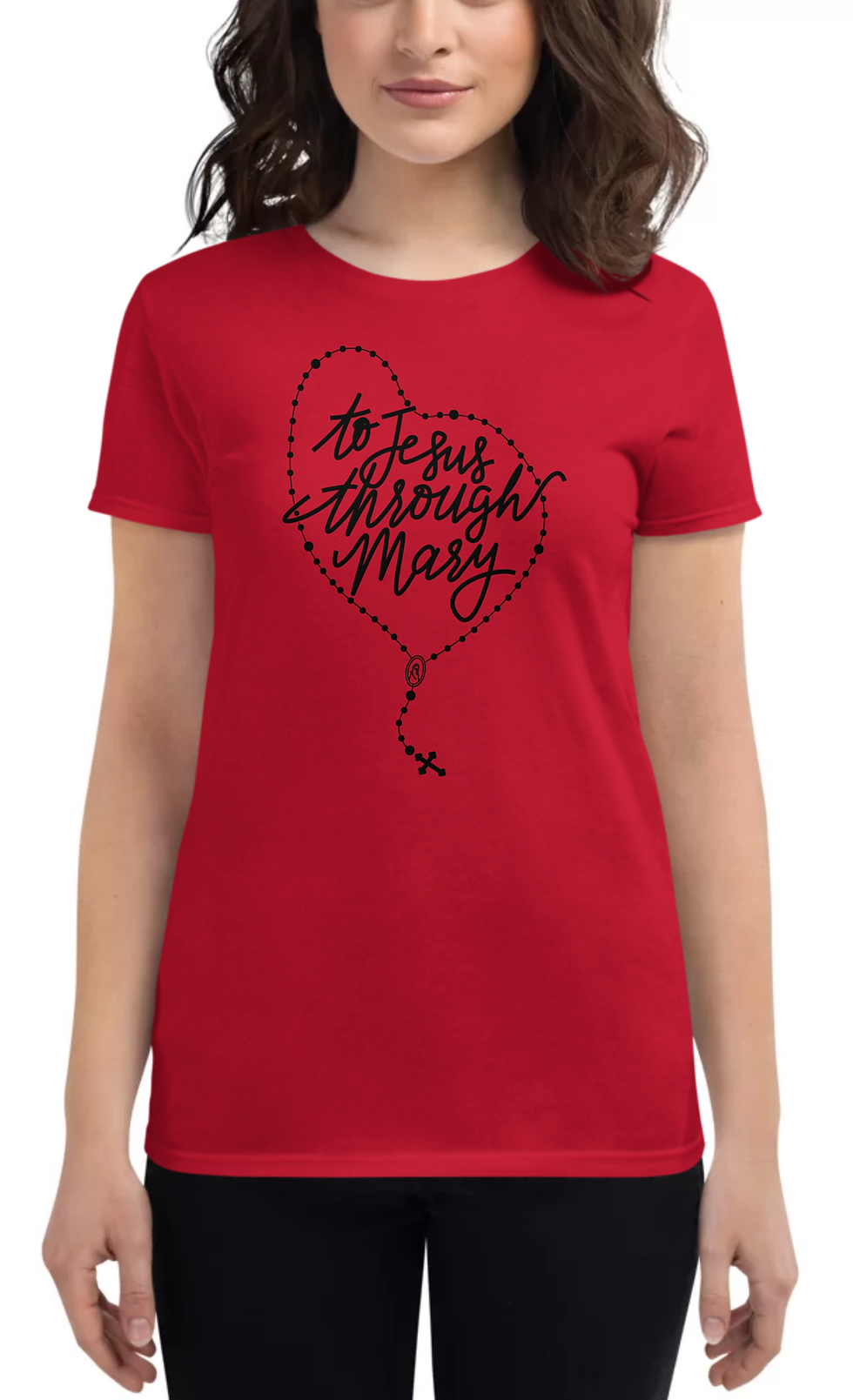 Thumbnail: To Jesus through Mary Maple Tee