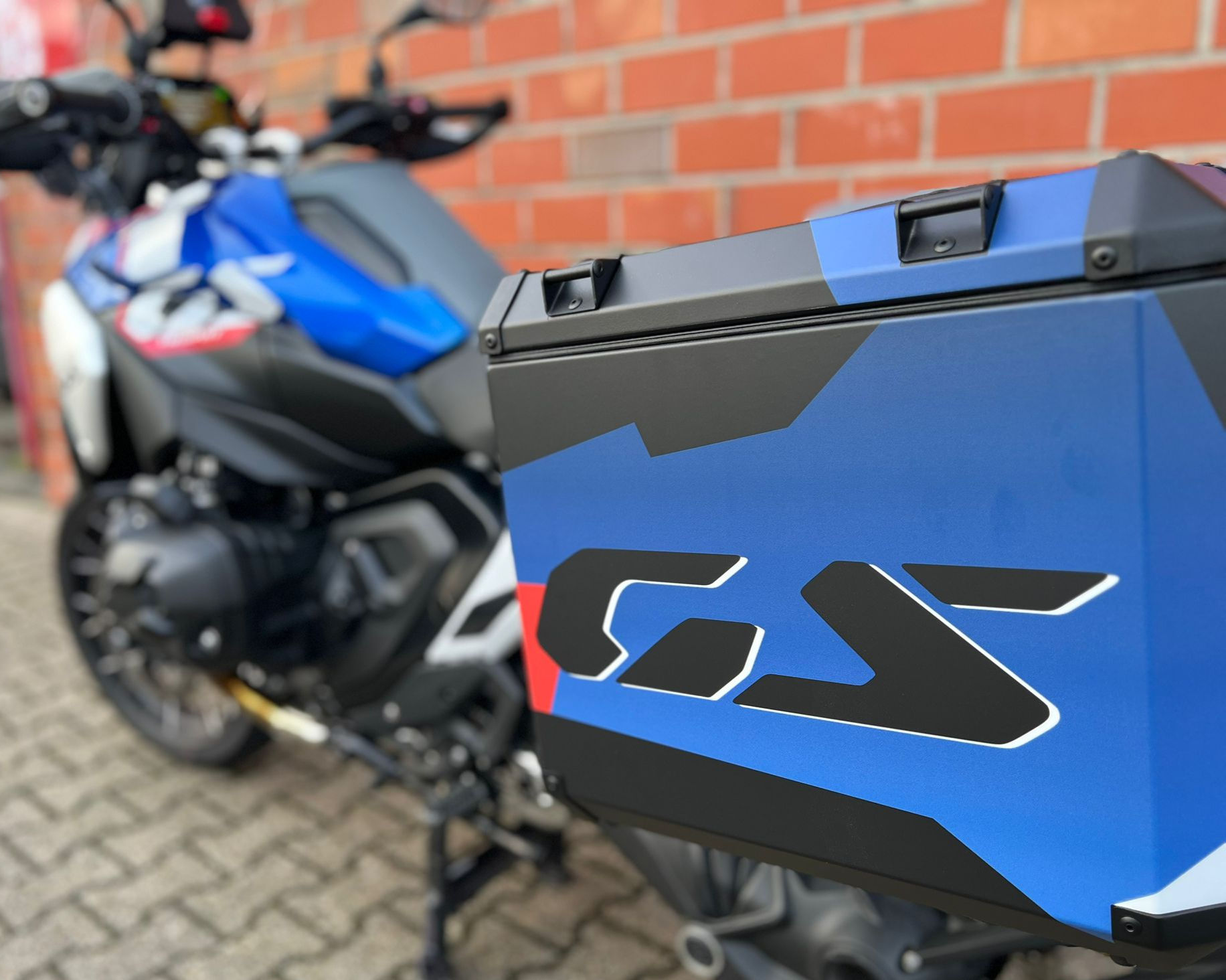 Kofferset, TROPHY_Blue design, für orig. Kofferhalter der BMW R1300GS