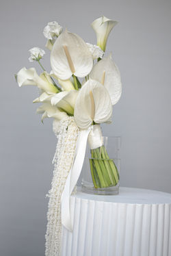 Anthurium and Calla Lily bouquet