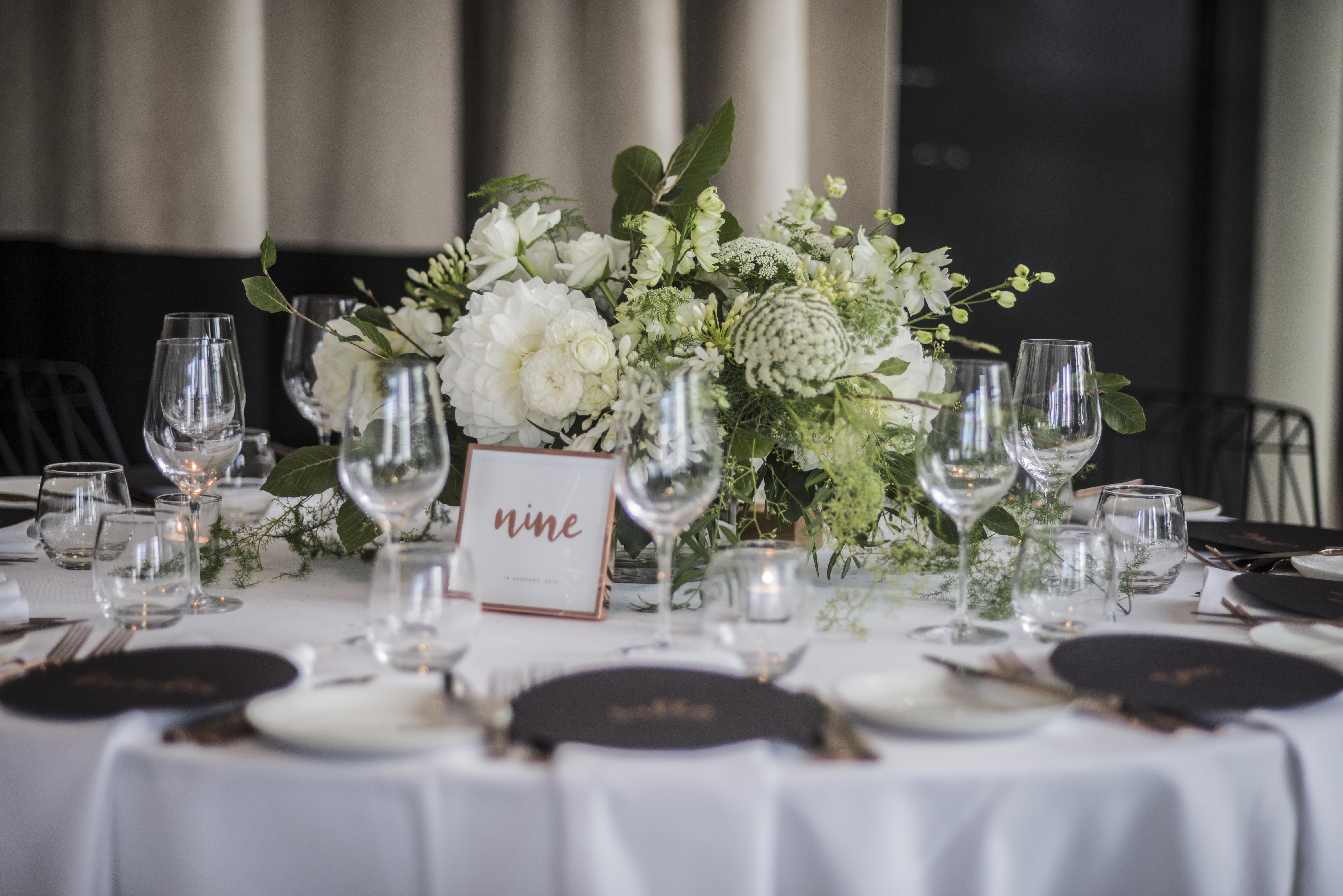 Wild garden centrepiece flower arrangements