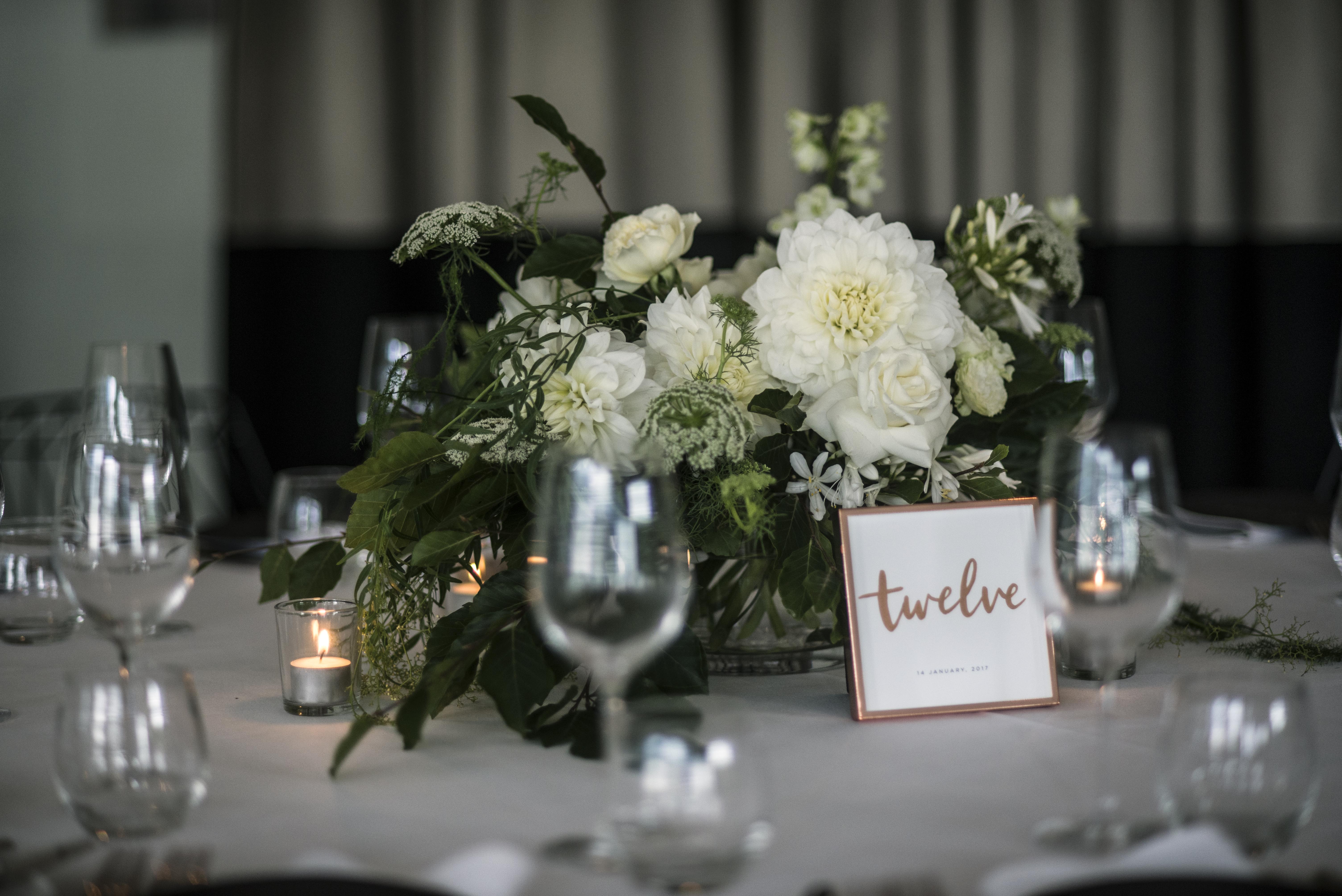 Wild garden centrepiece flower arrangements
