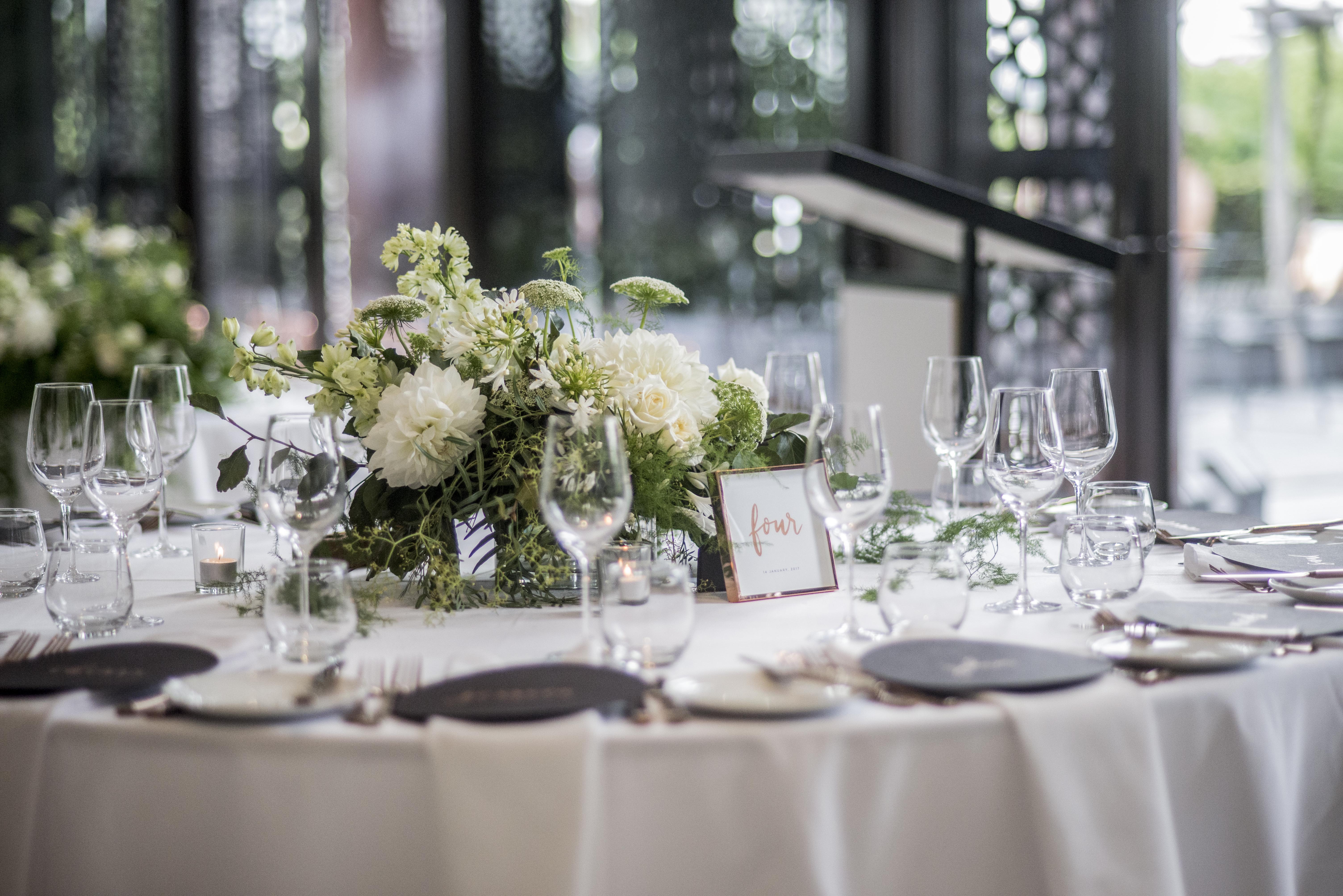 Wild garden centrepiece flower arrangements