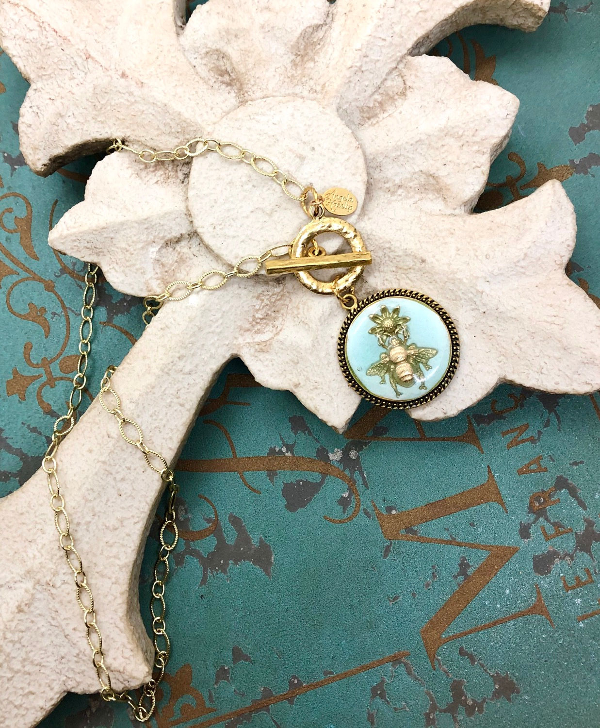Bonton Farms Line: Pollinating Bee Necklace