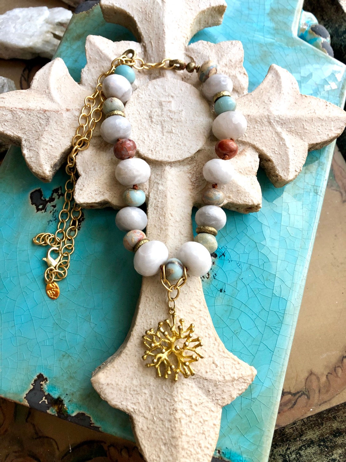 Crazy Lace Coral Necklace