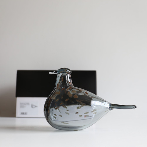 Oiva Toikka Grey Dove イッタラ バード | GlassBirds Online