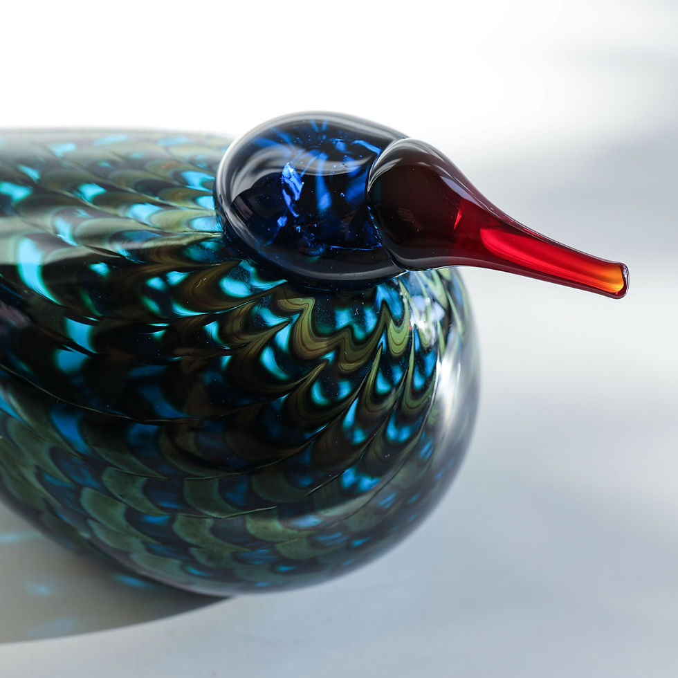 Punanokka Oiva Toikka iittala bird | GlassBirds Online