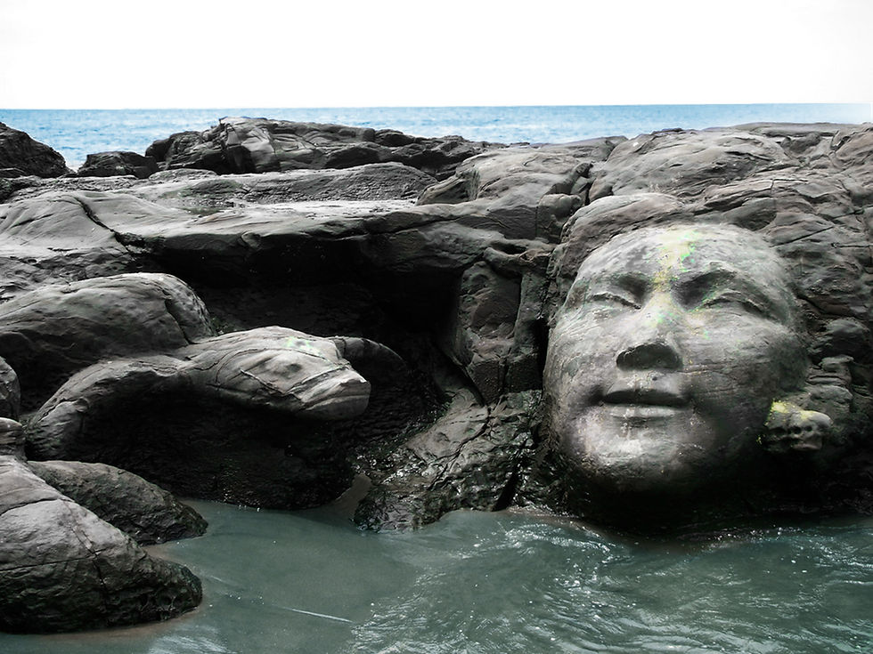 Shiva - Sculpture on rocks