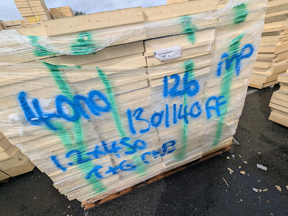 PALLET 126- 40no, 130/140mm, Foil, T&G Cavity Boards 1.2 x 0.45 (MP)