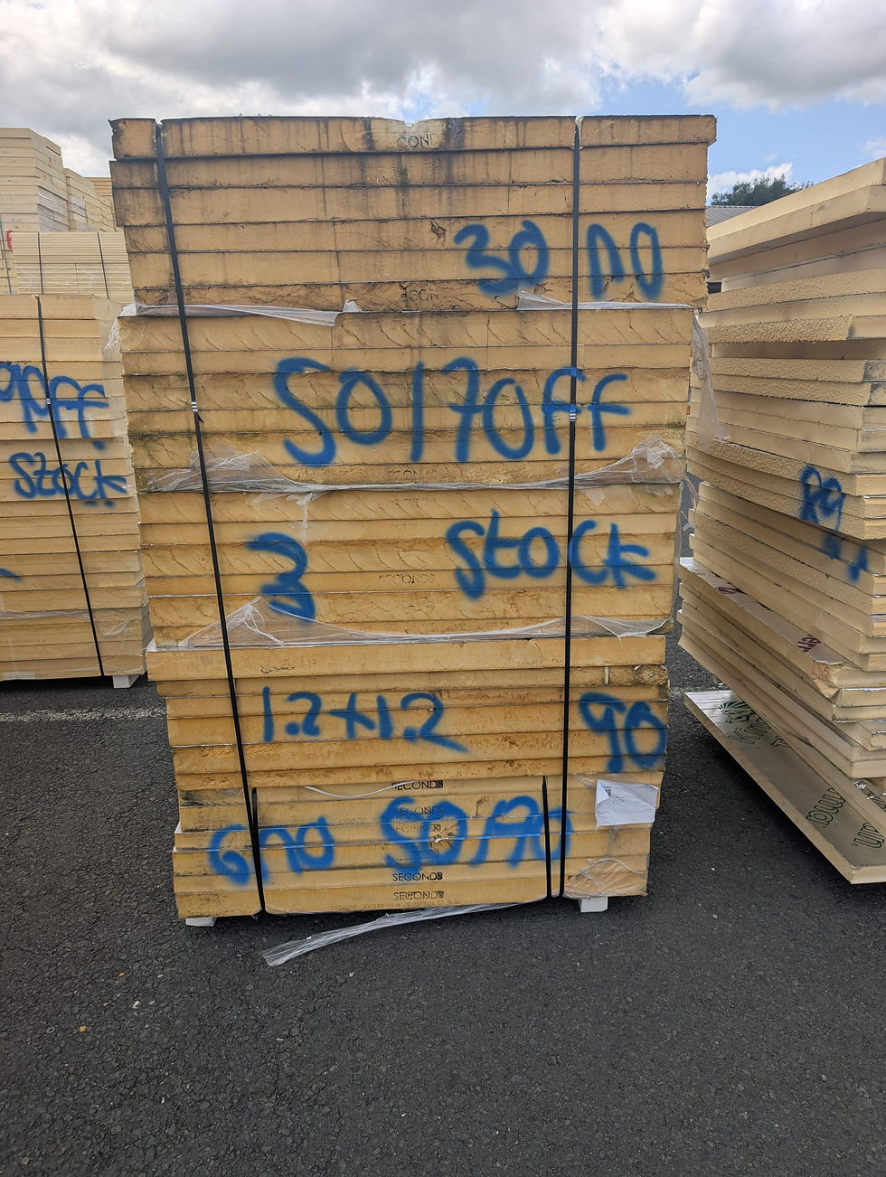 PALLET 90 - 30no, 50/70mm, Foil, Taper, 1.2 x 1.2m (S)