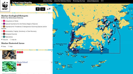 Marine Ecological Hotspots in Hong Kong