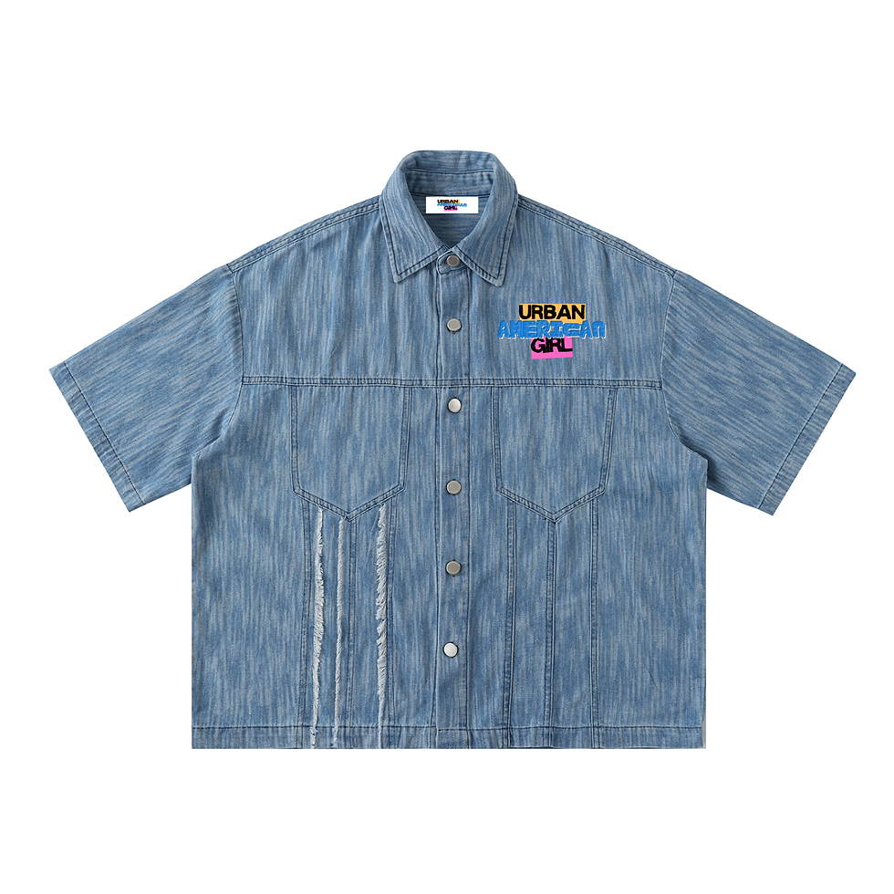 Thumbnail: Distressed Faux Denim