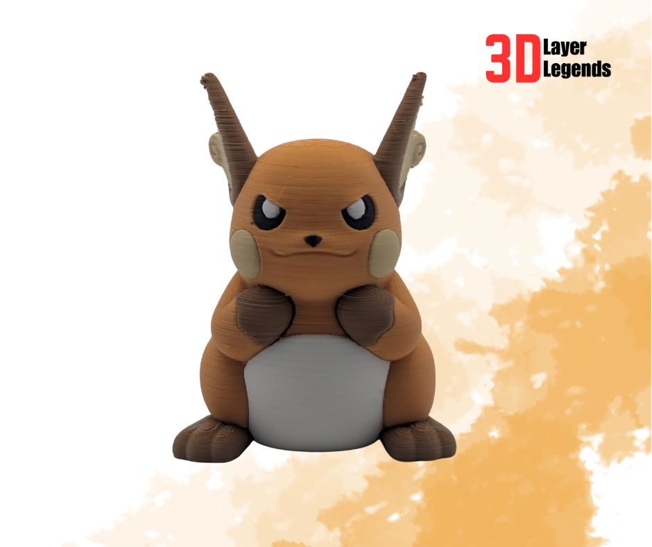 3D Printed Pokémon - Raichu Front