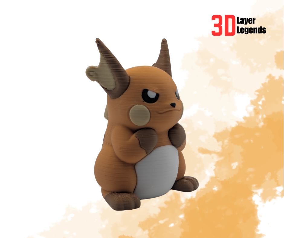 Thumbnail: 3D Printed Pokémon - Raichu Front Side