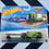 Thumbnail: Hot Wheels Track Fleet Vehicles Cab & Trailer Green